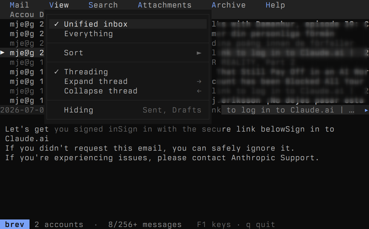 Brev screenshot